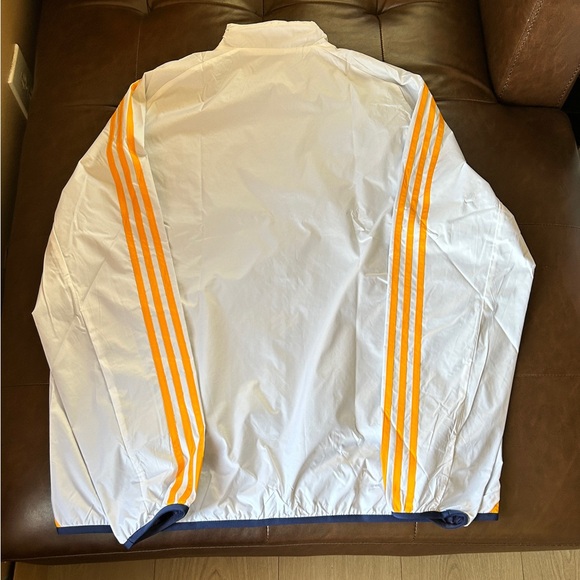 Galaxy By Harvic White and Gold LA Soccer Windbreaker Jacket - Picture 2 of 8